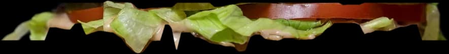 Lettuce, tomato and sauce layer